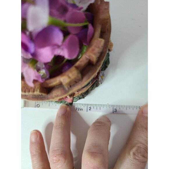 Vintage Easter Bunny Rabbit With Babies Flower Pot Planter Figurine Decorative - Picture 8 of 8